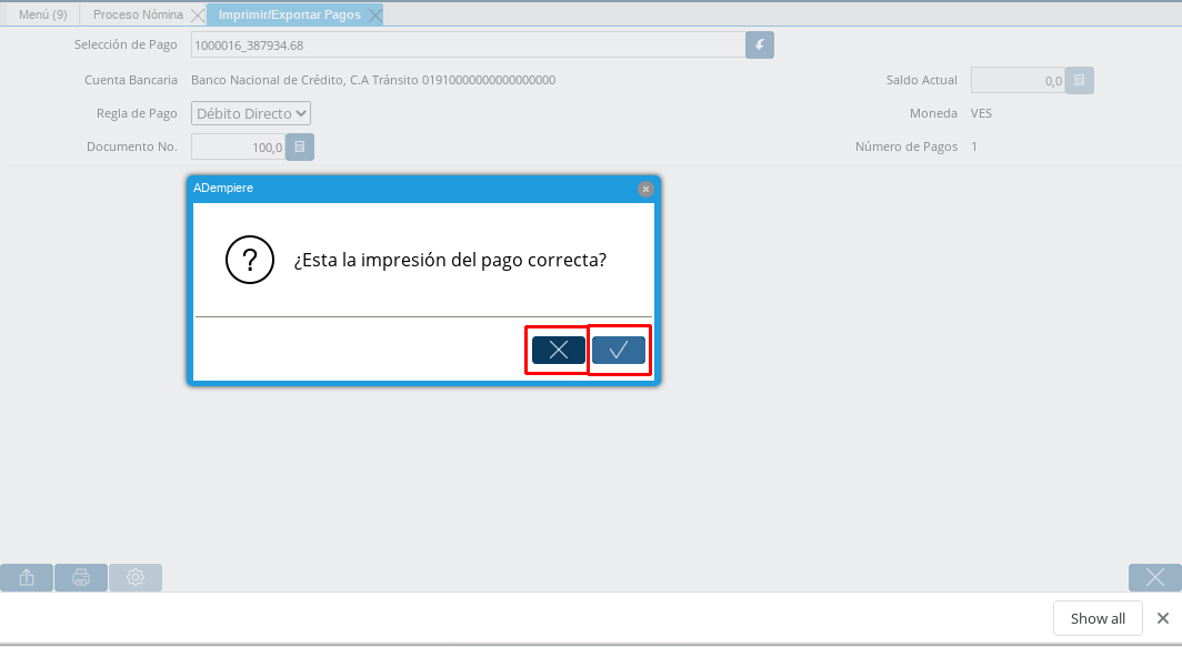 Confirmar Archivo Descargado