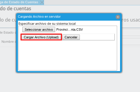 Opción Cargar Archivo