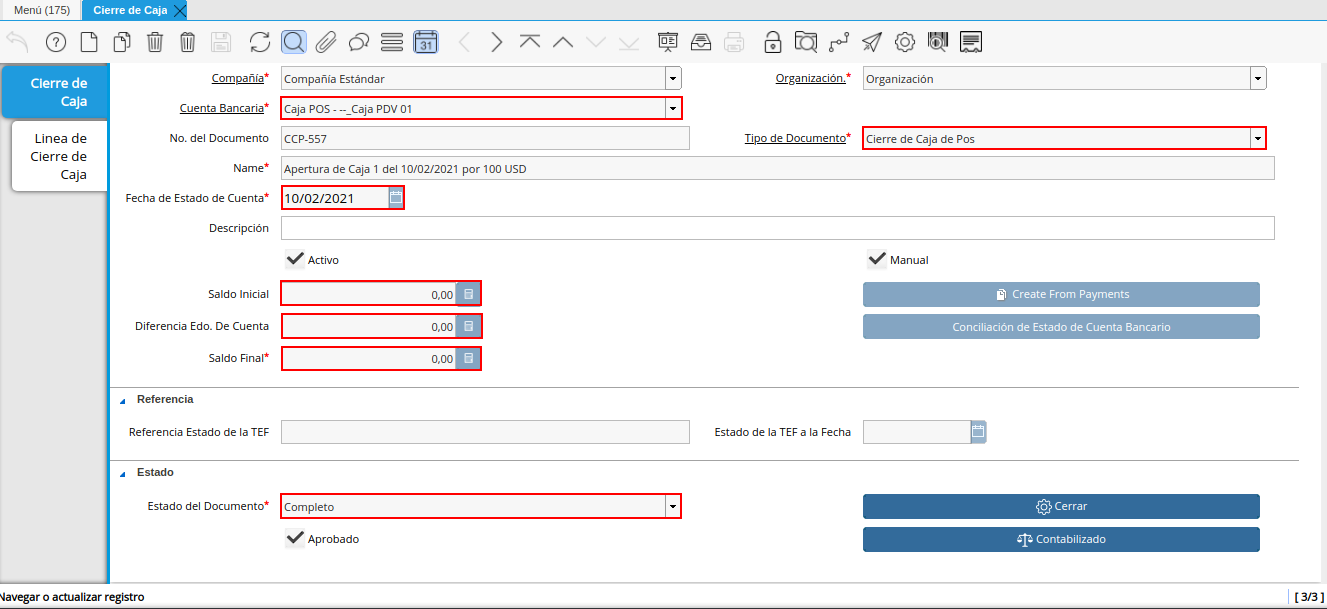 Cierre de Caja 04 Completada
