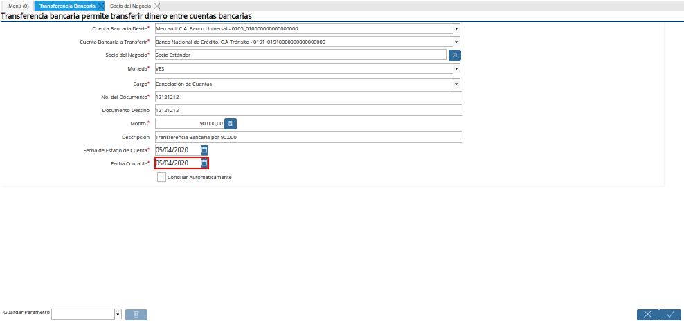 Campo Fecha Contable
