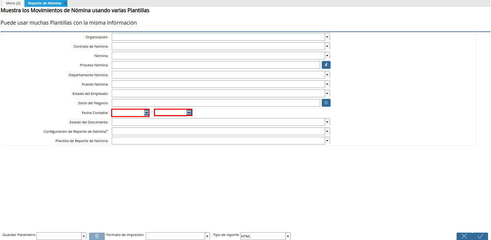 Campo Fecha Contable