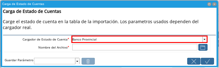 Campo Cargador de Estado de Cuenta