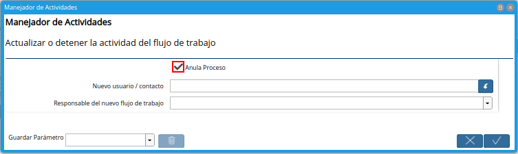 check anular proceso de actividades