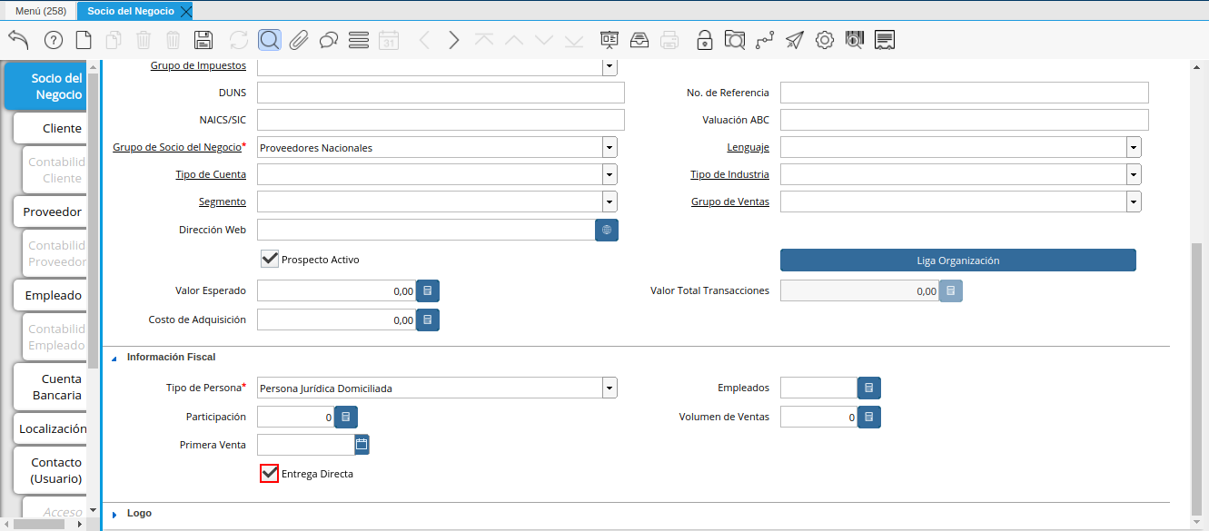 check entrega directa