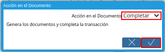acción completar y opción ok de la ventana cultivo