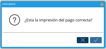 Mensaje Impresión Correcta