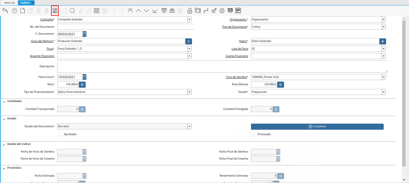 icono guardar cambios de la ventana cultivo