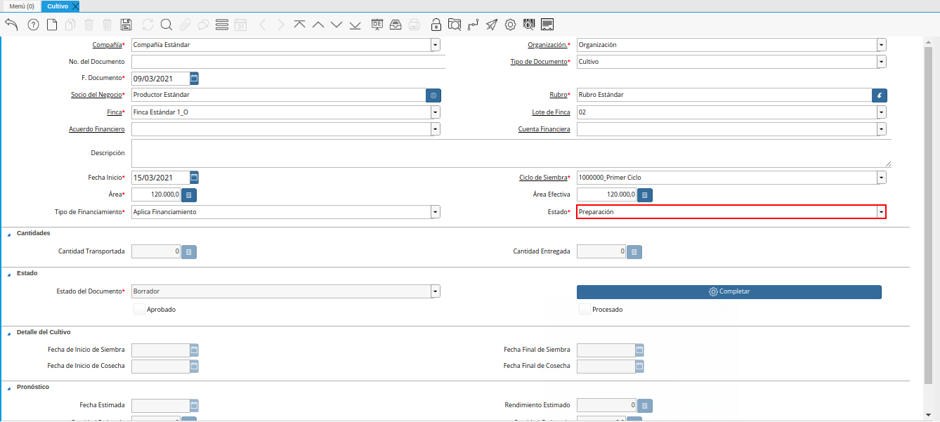 campo estado de la ventana cultivo