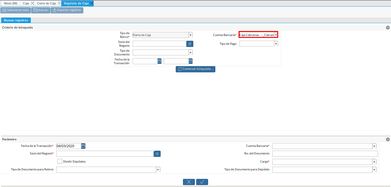 Campo Cuenta Bancaria
