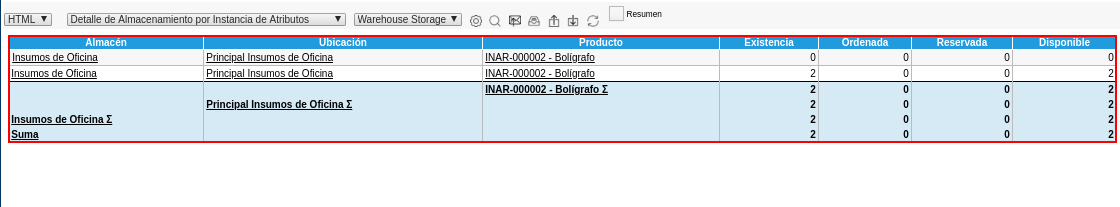 Detalle de Almacenamiento después del Movimiento