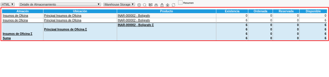 Reporte Detalle Almacenamiento Después