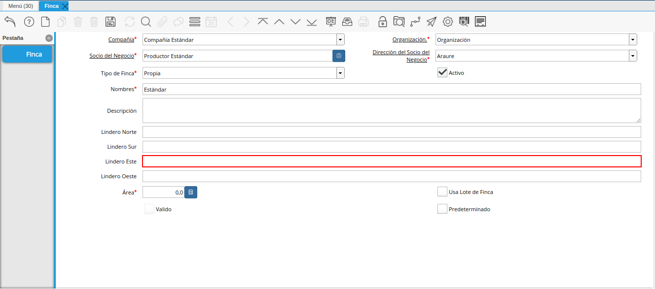 campo lindero este de la ventana finca