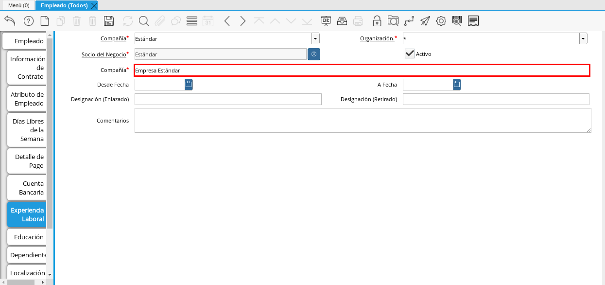 Campo Compañía Experiencia
