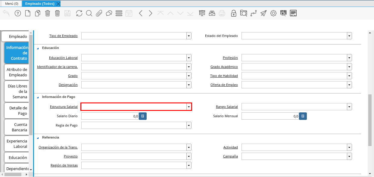 Campo Estructura Salarial