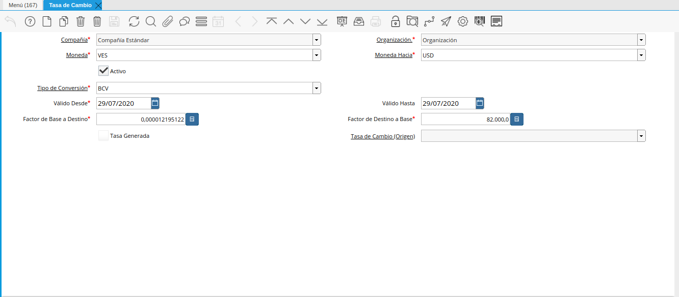 ventana tasa de cambio