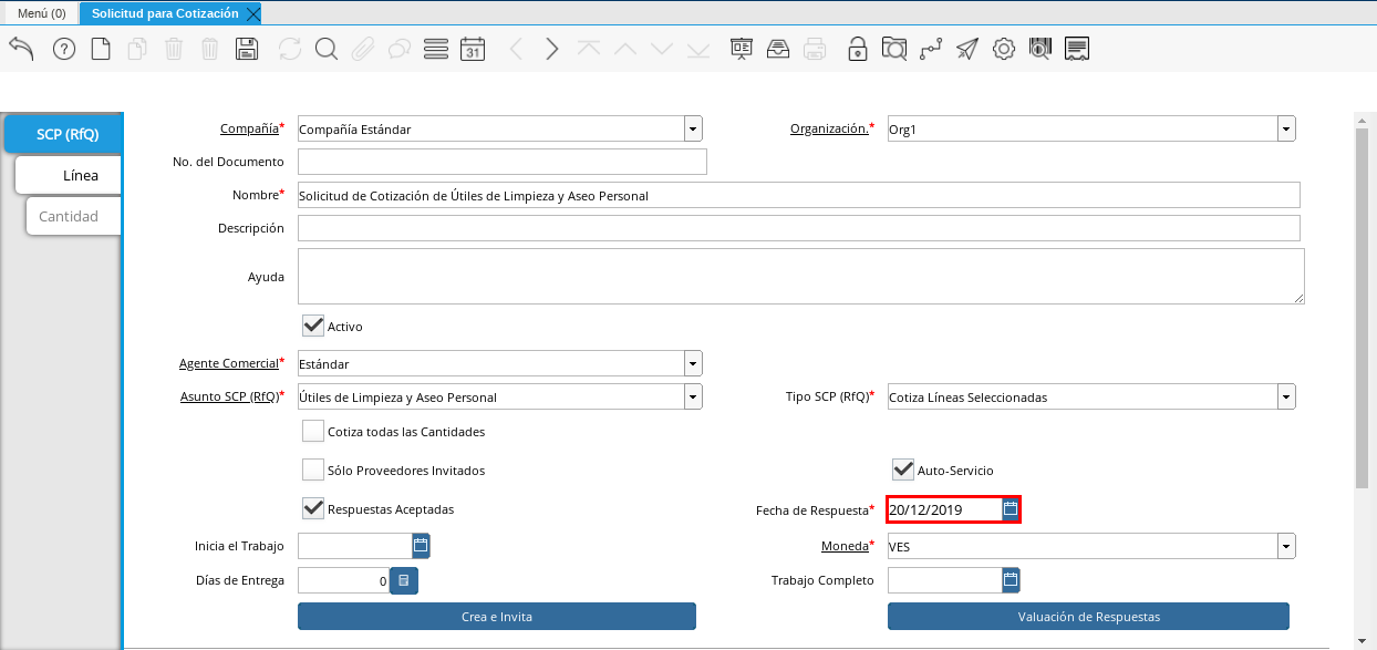 Campo Fecha de Respuesta