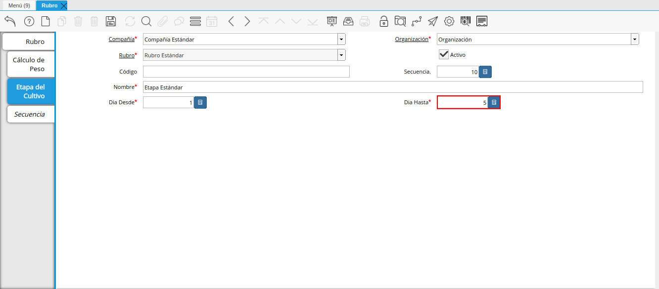 campo dia hasta de la pestaña etapa del cultivo