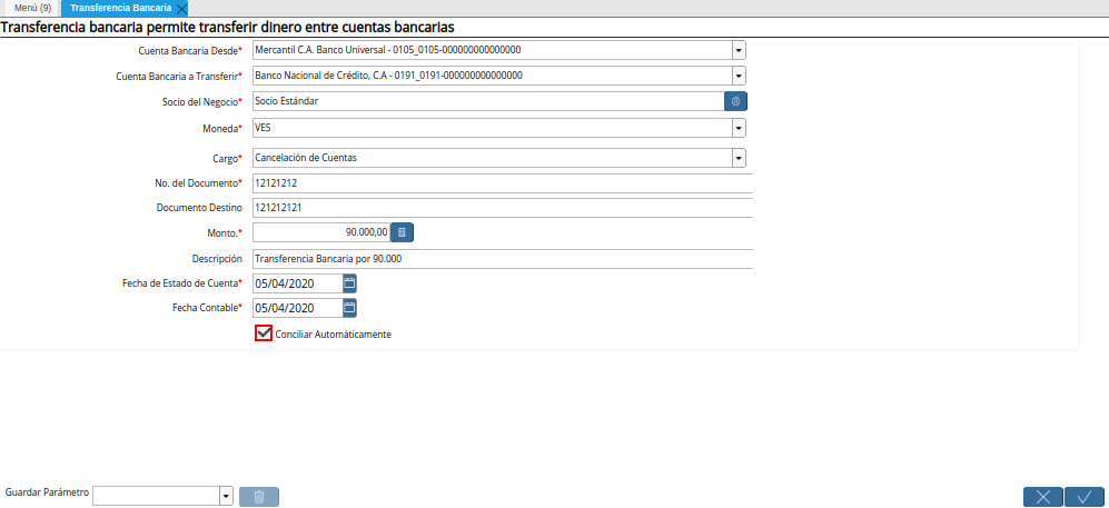 Campo Conciliar Automáticamente