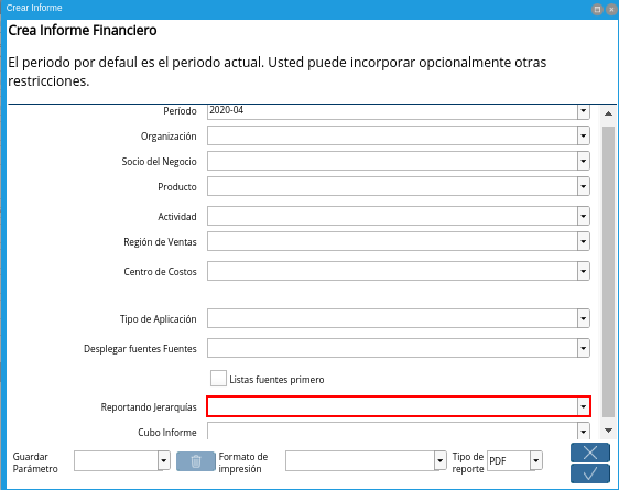 Campo Reportando Jerarquías