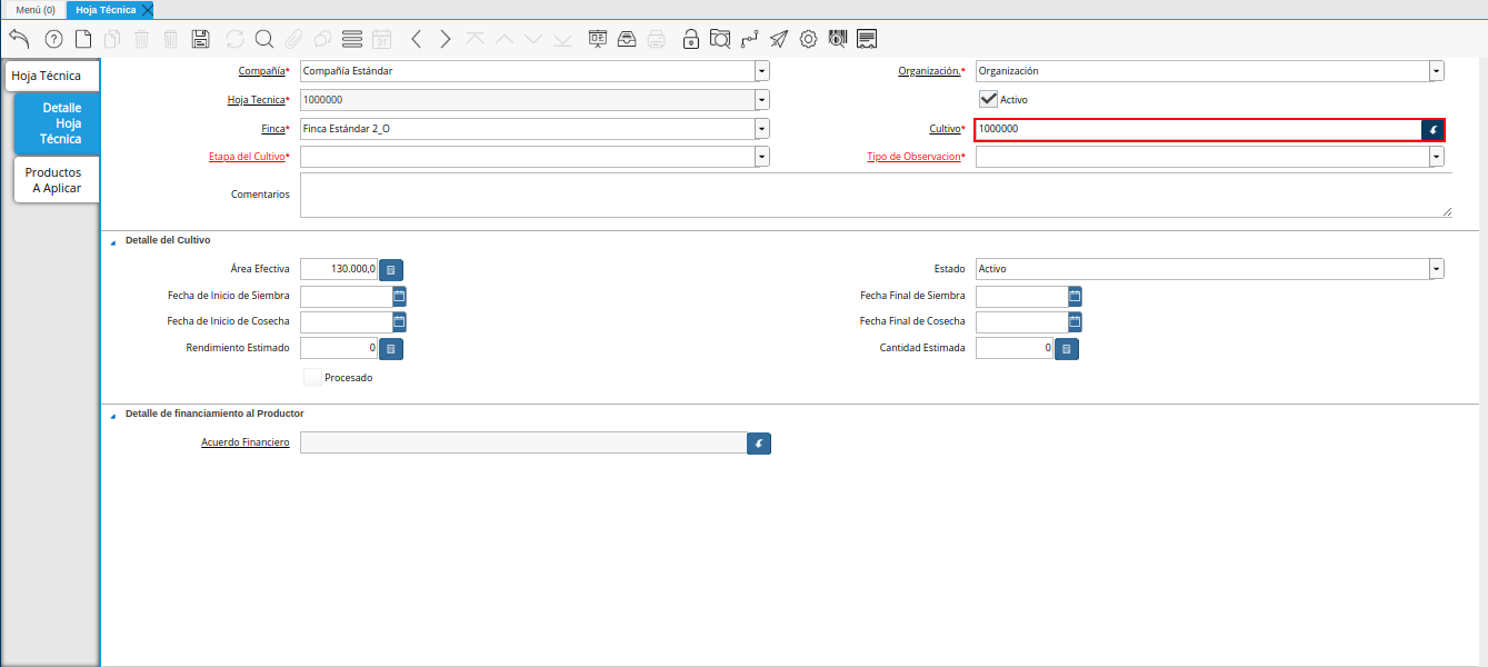 campo cultivo de la pestaña detalle de hoja técnica de la ventana hoja técnica