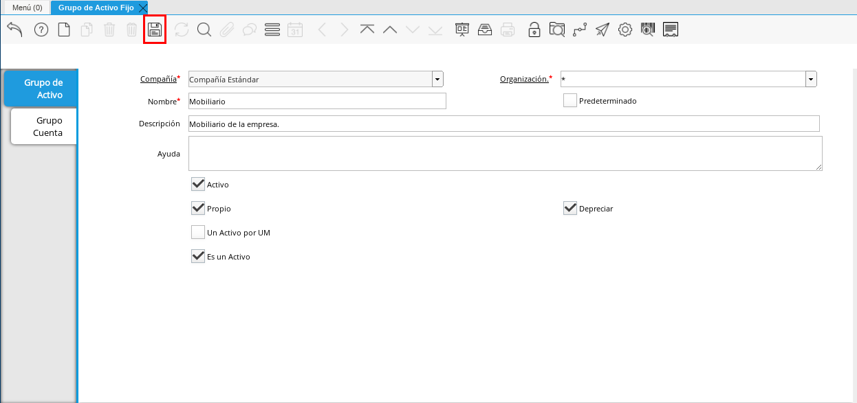 Icono Guardar Cambios