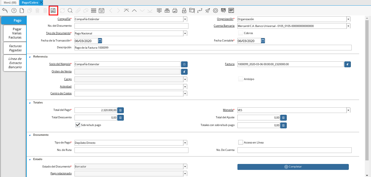 Icono Guardar Cambios