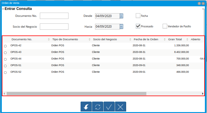 Resultado de Búsqueda de Registros Históricos