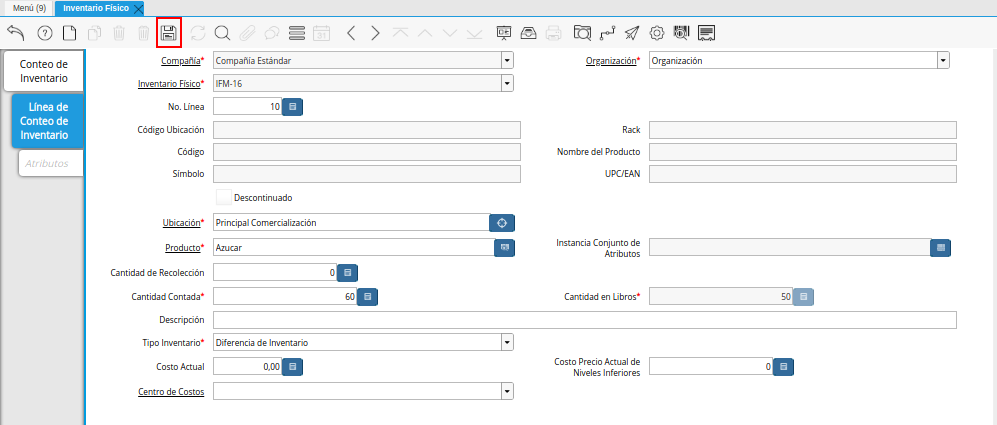 Icono Guardar Cambios