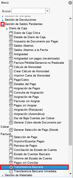Menú de ADempiere 11