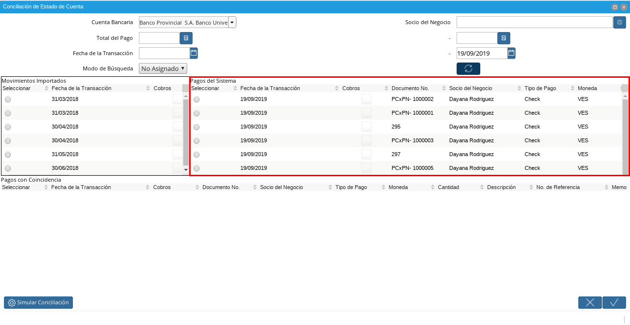Movimientos de ADempiere del Lado Derecho