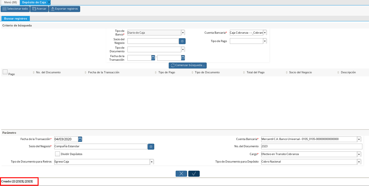 Números de Documentos Generados