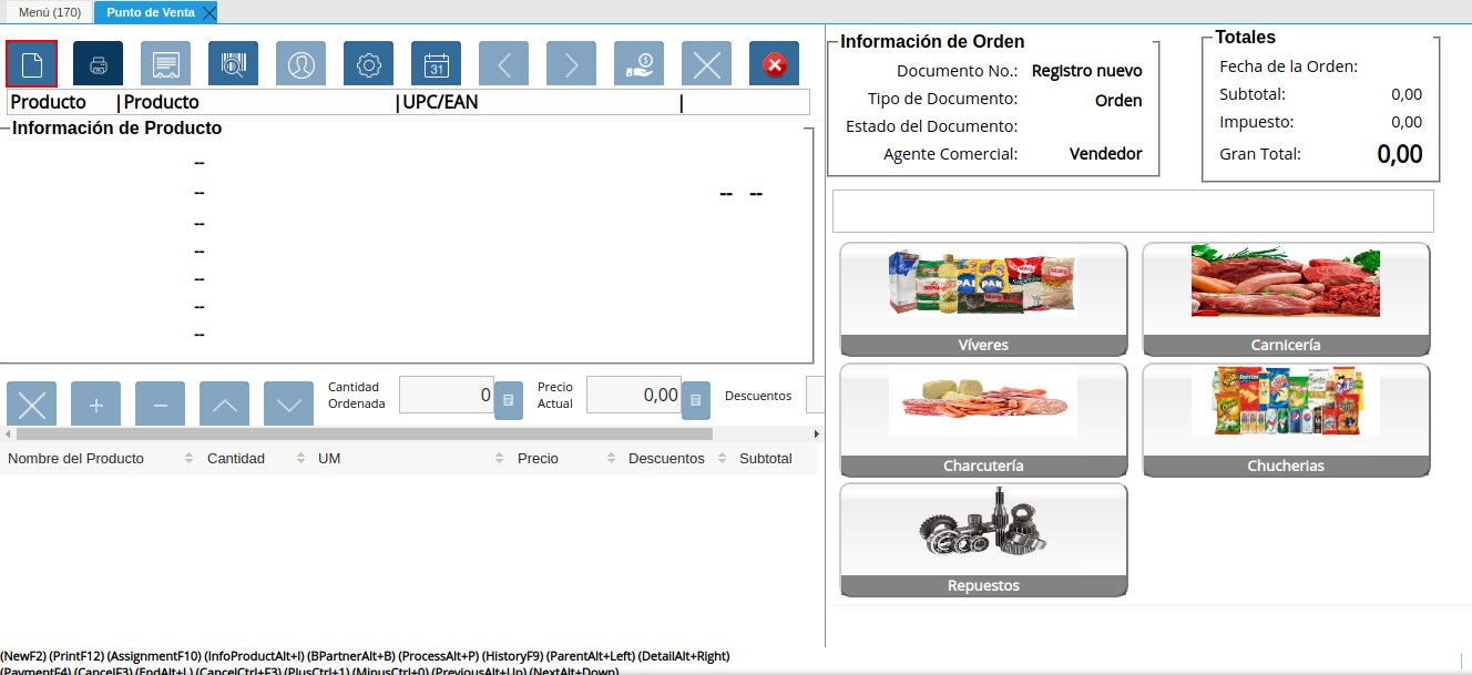 Icono Registro Nuevo de la Ventana Punto de Venta