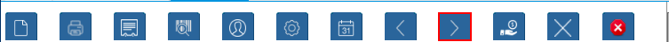 Icono Próximo Registro de la Barra de Herramientas del Punto de Venta