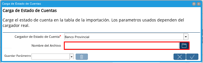 Campo Nombre del Archivo