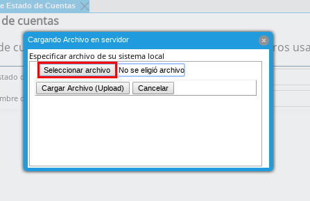 Opción Seleccionar Archivo