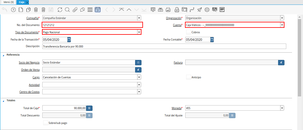 Pago en Ventana Caja