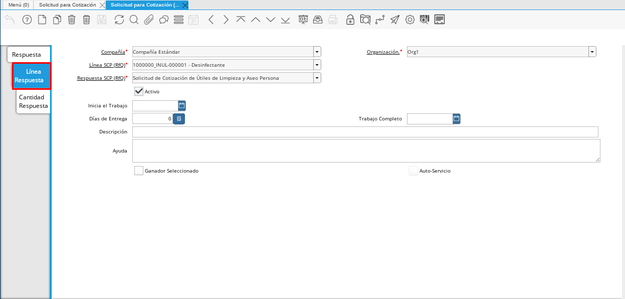 Pestaña Línea Respuesta 1