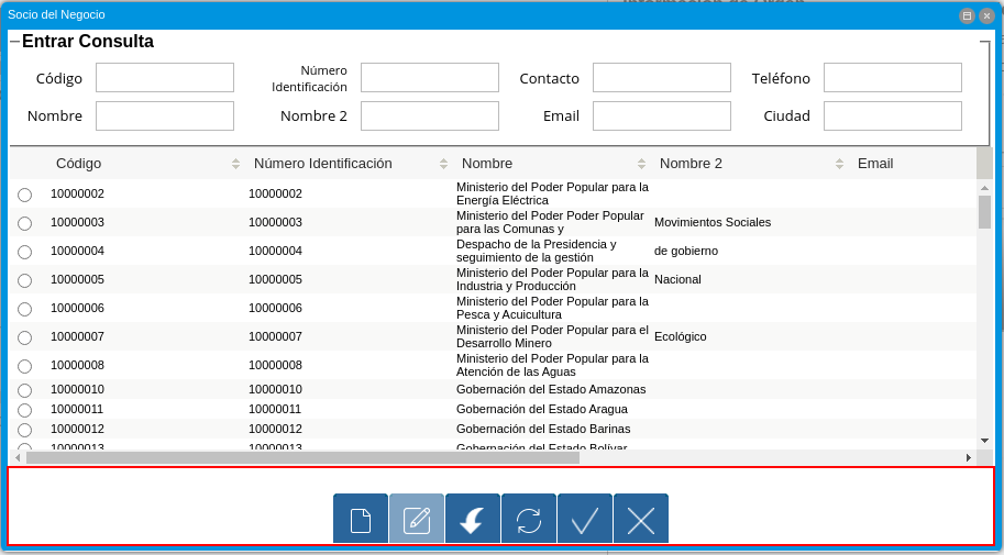 Iconos de la Ventana Socio del Negocio del Icono Cliente de la Barra de Herramientas del Punto de Venta