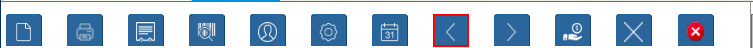 Icono Registro Anterior de la Barra de Herramientas del Punto de Venta