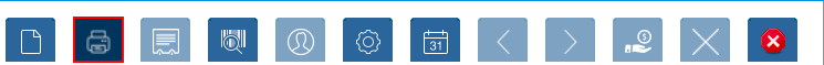 Icono Imprimir de la Barra de Herramientas del Punto de Venta