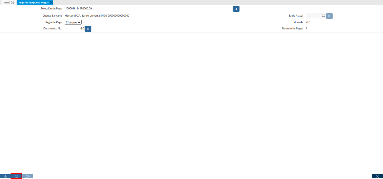 Opción Imprimir Pagos