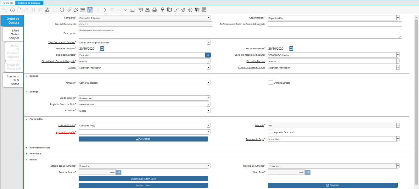 consulta de orden de compra