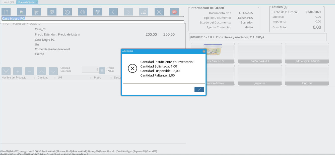 registro desde formulario punto de venta
