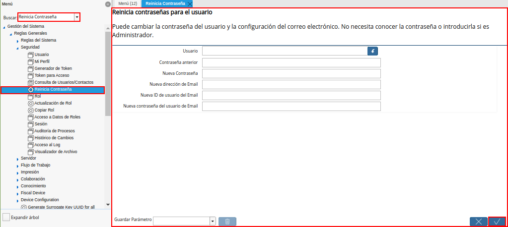 Reiniciar Contraseña