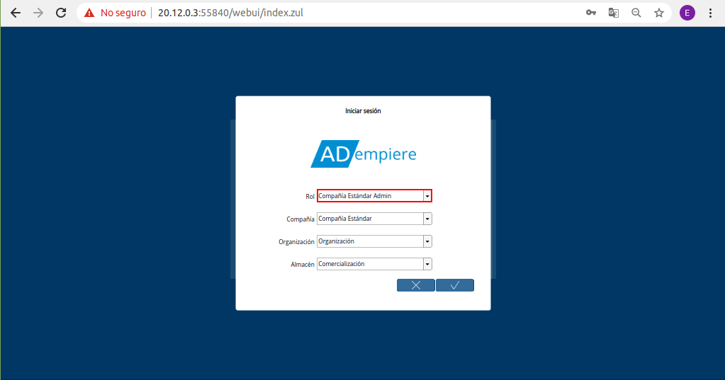 Campo Rol del Usuario