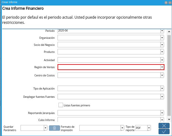 Campo Región de Ventas