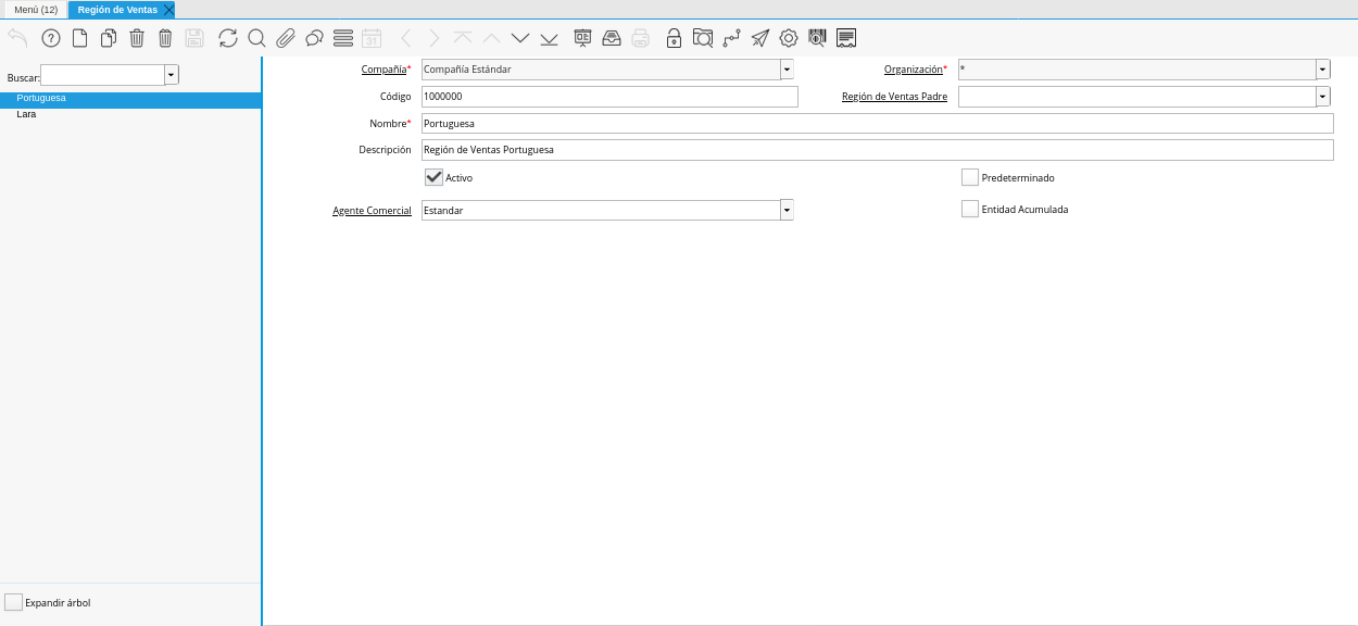 Ventana Región de Ventas