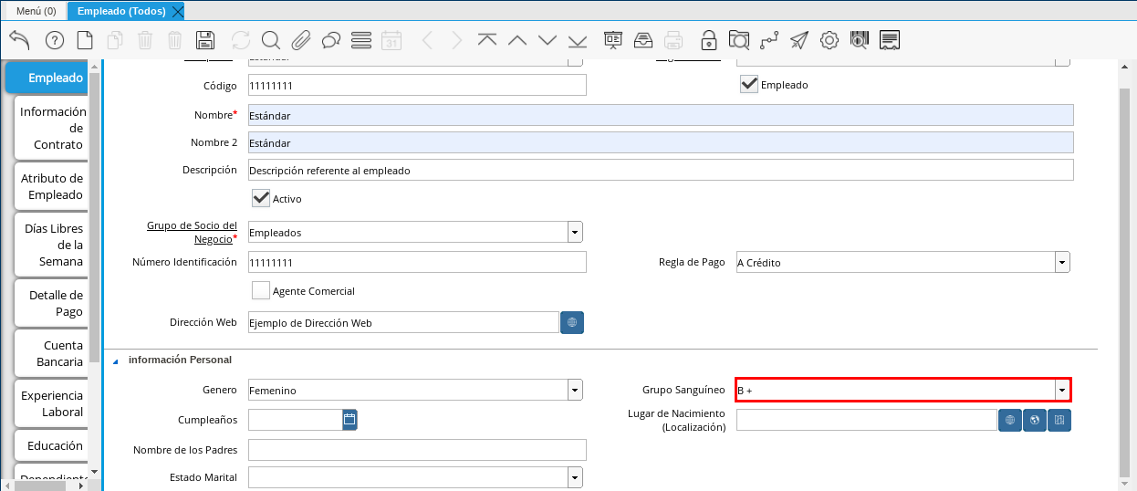 Campo Grupo Sanguíneo