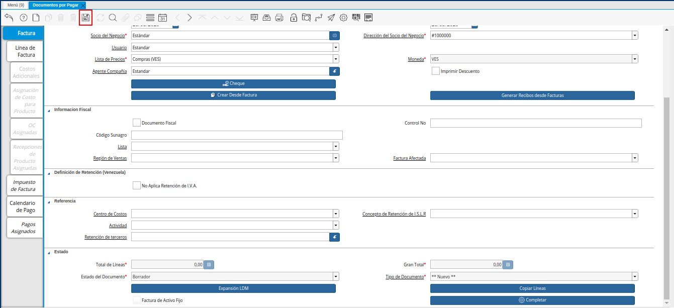 Icono Guardar Cambios