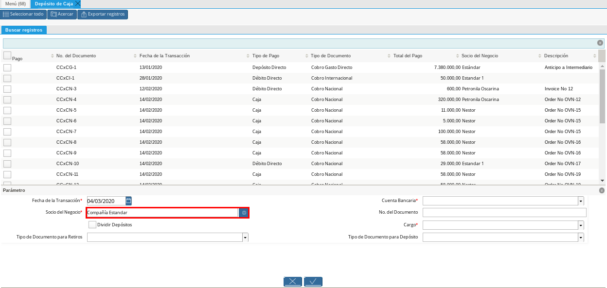 Campo Socio del Negocio 1